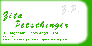 zita petschinger business card